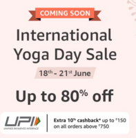  International Yoga Day Sale - Upto 80% Off + Bank Offers