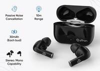 pTron Basspods P181 Bluetooth 5.1 True Wireless Earbuds, 32Hrs Total Playtime, Passive Noise Cancellation, Immersive Stereo Sound, Touch Controls, Voice Assistance, Type-C Fast Charging & IPX4 (Black, TWS)