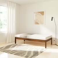 Amazon Brand - Solimo Gauld Acacia Wood Single Bed Without Storage (Natural Finish)