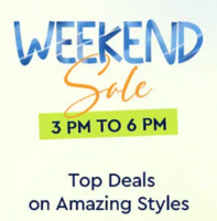 Weekend Sale - Flat 65% Off + 10% additional Discount on AU | 3PM-6PM 