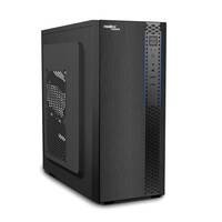 FRONTECH Amber Premium Silver Series Cabinet/Computer Case with HD Audio | ATX/Mini ATX Compatible | Installed 1 x 80 mm Fan, 2 x USB 1.1 | Ideal for Home/Office/Gaming (FT 4322B, Blue)