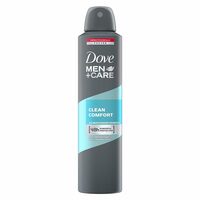 Dove Men+Care Clean Comfort Dry Spray Antiperspirant Unscented Aerosol Deodorant 250 ML