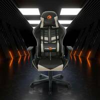 Fyrebird by Nilkamal Razos Ergonomic Gaming Chair with Adjustable Seat | Arms | Headrest Gaming Chair (Brown)