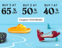 Buy 3 at 65% Off*, Buy 2 Flat 50% Off* & Buy 1 Flat 40% Off*
