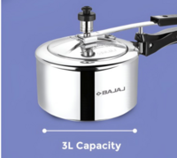 Bajaj New Shakti Grey Aluminium ILPC Pressure Cooker 3 L