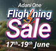 Adani One Flightning Sale on Domestic Flights : Flat ₹1,000 off on round trip and ₹500 off on one way