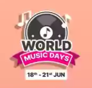 Flipkart - World Music Days - 18-21Jun - Upto 70% off + Bank Offers