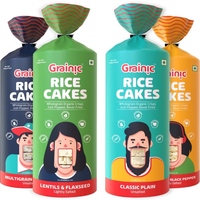 Grainic Organic Brown Rice Cakes - Assorted Pack of 4 x135gm each (540gm) | All Natural
