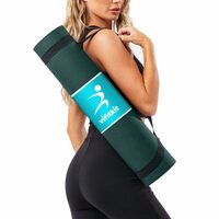 Vifitkit Yoga mat for Women, Yoga Mat for Men, Exercise Mat for Home Workout, Anti Slip Yoga Mat Workout, Yoga Mat For Kids, Gym Mat for Workout at Home with Strap (Bottle Green, 4mm)