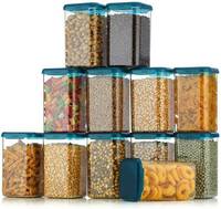 4 SACRED Plastic Grocery Container - 1200 ml (Pack of 12, Clear)