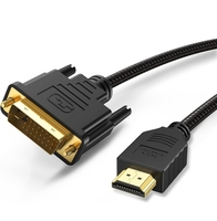 Amazon Sample - CableCreation HDMI to DVI Cable Bi-Directional, HDMI Male to DVI(24+1) Male Braid Cable, Support 1080P FHD Compatible with Steam Deck,Xbox, PS4/PS5, Laptop, NS, Gaming Monitor Black 5FT 