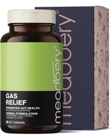 Amazon Sample @Rs99- Meadbery Gas Relief, Clinically Proven Ingredients with Peppermint Leaf, Fennel Anise, Caraway, Helps Gas & Bloat Relief, Dietitian Formulated, Organic Ingredients 60 Tablets 