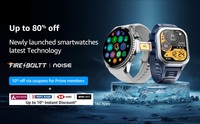 Up to 80% off on Noise & Fire-Boltt Smartwatches + Extra 10% off with Coupon + Buy 2, 12% off