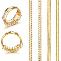 ANZAILALA Ring Size Adjuster for Loose Rings - 4 Sizes Ring Sizer Ring Tightener Resizer Fit Spiral Silicone Tightener Set(4 Pcs,Gold) 