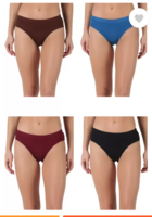 Dollar  Pack of 4 Lehar Super Combed Cotton Women Hipster Multicolor Panty