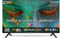 Sansui 140 cm (55 inch) Ultra HD (4K) LED Smart Android TV with Dolby Audio and DTS (Mystique Black)  (JSW55ASUHD)