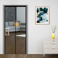 Arto Auto Close Magnetic Hands Free Mesh Polyester Net Curtain for All Door with Self Adhesive Hook Tape to prevent Mosquitoes & Insects, Pet and Kid Friendly (Multicolor)