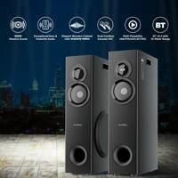 Intex Multimedia Speaker TW 11803 FMUB (Dual) 100 W Bluetooth Tower Speaker  (Black, 2.1 Channel)