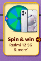 Amazon Spin and Win Redmi 12 5g & more