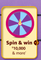 Amazon Spin and Win ₹10,000 &.more