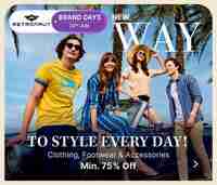 Metronaut Brand Days Min 75% off + Extra ₹60/₹120 off with Buy 2/3 units | 22nd June