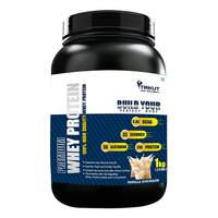 Premium Whey Protein Vanilla Flavour 1Kg With Added Bcaa(Sugar Free) (24g Protein)