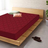 Coirfit 4 Inch Single Size Foam Mattress (Maroon, 75x30x4)