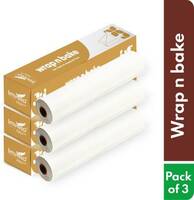 IMVELO Wrap n Bake Roll | 20 Meters Roll | Non-Greasy & Oil Proof | Parchment Paper  (Pack of 3, 60 m)