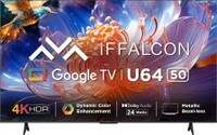 iFFALCON by TCL U64 126 cm (50 inch) Ultra HD (4K) LED Smart Google TV with 24W Dolby Audio, HDR10  (iFF50U64)