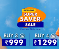 Super Saver Sale | Buy 3 at 999 | Buy 4 at 1299 + Get Freebies