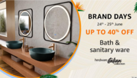 Hindware Brand Days  Upto 40% Off + 10% Instant Discount on Axis Bank Cards (24th - 25th June) 