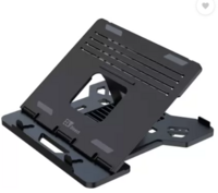 ELV DIRECT Adjustable Foldable Laptop Stand Laptop Tabletop Stand for Desk Foldable ABSLAPSTNDBLK11 Laptop Stand