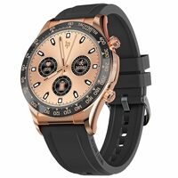 CrossBeats Monarch 1.43” UHD Infinite Display Smartwatch| Advanced Bluetooth Calling| 700 Nits| 125+Sports Modes| Spo2 Tracking| 360 * 360 Pixels (Round Silicone - Gold)