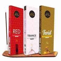 Prabhu Shriram Natural Incense Sticks for Puja | 68 Sticks Each Packet, Pack of 3 | Long-Lasting Oudh | Charcoal Free Agarbatti | Alluring Environment | Ideal for Gifting, Pooja, Worship, Meditation