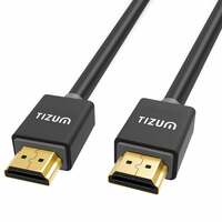 Tizum High Speed HDMI Cable “Ultra”- HDMI 2.0 -Gold Plated-High Speed Data 18Gbps, 3D, 4K, HD 2160p (16 Ft/ 5M-Grey)