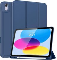 ProElite Smart Case for iPad 10th Generation 10.9 inch [Auto Sleep/Wake Cover] [Pencil Holder] [Soft Flexible Case] Recoil Series for Apple iPad 10th Gen - Dark Blue 