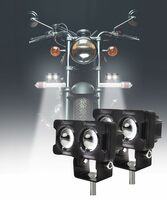 FABTEC 2 Eye Led Mini Drive Fog Light Projector Light, Set of 2 Pcs