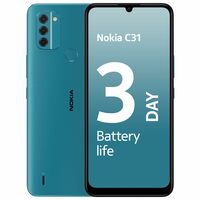 [Apply 20% coupon] Nokia C31, 6.74” HD+, 13+2+2 MP rear & 5MP front Google camera, 3-day battery life, Android 12 | Cyan, 4+64GB