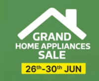Grand Home Appliances Sale | Upto 80% Off + Upto 10% Instant Bank Discount (26-30 Jun)