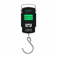 Zollyss Portable Digital 50 Kg Weighing Scale with Metal Hook (Black) 