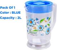 2 L Water Heavy Duty Purified Plastic Printed Water Jug with Lid for Kitchen, Office, Home Jug (Plastic)