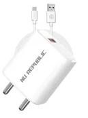 Nu Republic Sprint Ultra 12W Superfast Wall Charger Adapter with Cable Micro USB-C to USB-A