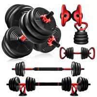 BURNLAB 6 In 1 Multifunctional Weight Training Kit- Dumbells, Kettlebells, Barbells & Push Up Brackets In 1 (12 Kilograms)