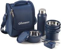 Oliveware Teso with Bottle (Blue-Pro) 4 Containers Lunch Box (1470 ml)