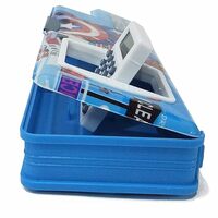 Solander Calculator Geometry, Dual Sharpener with Calculator, Double Sided Stationary Box for Girls Art Plastic Pencil Box (Random Selection for Design)