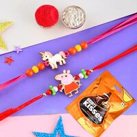 CraftVatika Premium Kundan Rakhi Set of 2 Rakhi For Brother, Bhabhi Kids - Kundan Elegant Rakhi Combo For Brother - Rakhi For Brother Bhaiya/Rakhi For Bhabhi/Kundan Stone Rakhi for bhaiya bhabhi