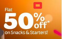 Licious Flat 50% Off on Snacks & Starters orders above Rs.299