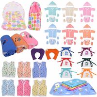 Toddylon Baby Gift Combo Pack Daily Needs Items in Single Packet (Multicolor, 0-6 Months) Pink