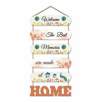 Artvibes Home Quote Decorative Wall Art MDF Wooden Hanger for Living Room | Bedroom | Gifts | Wood Hangers Decoration | Modern Decor Items | Artworks Hangings (WH_6610N), Set of 6