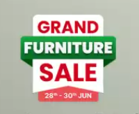 Grand Furniture Sale - Upto 80% Off + Extra 10% off upto 2000 on HDFC Cards (28 to 30 Jun)